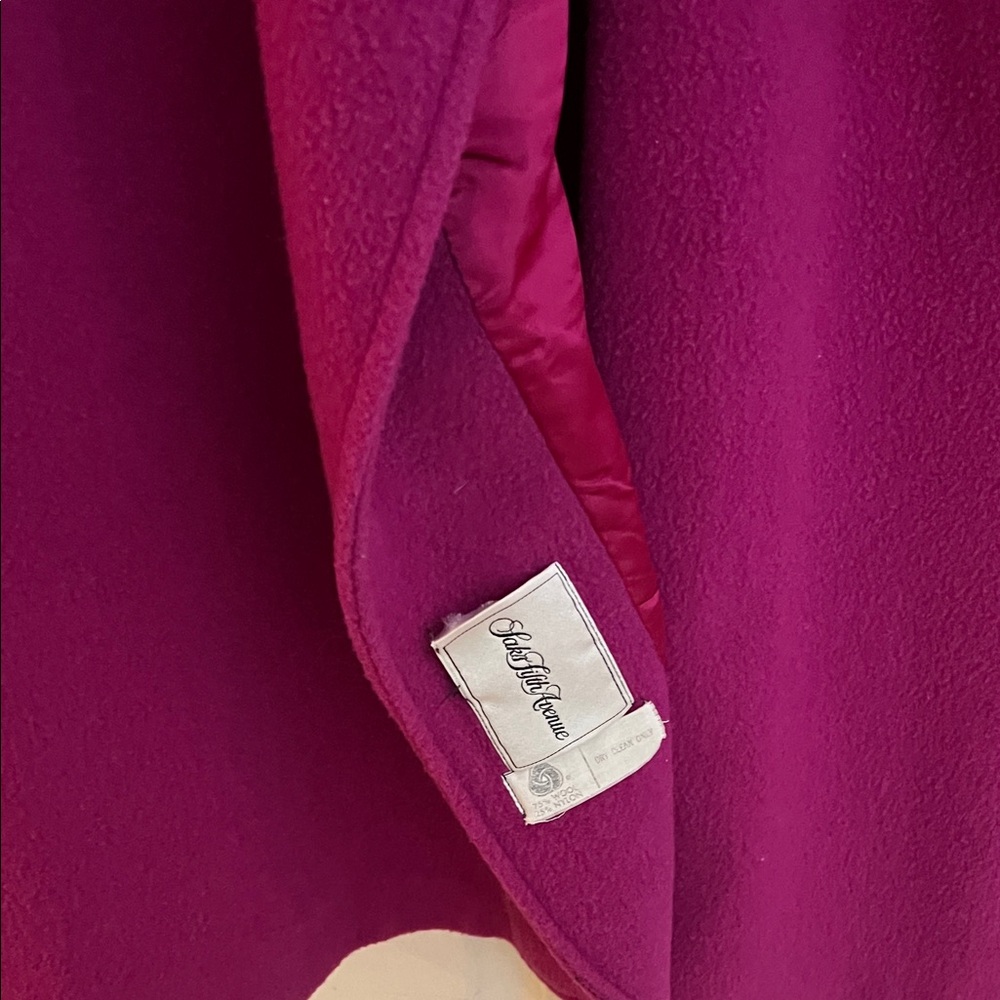 Saks Fifth Avenue Rich Magenta Coat